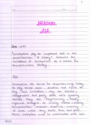 Nios History 315 Solved Handwritten Assignment Scanned Pdf English Medium (NIOS TMA 2026)