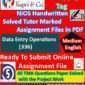 Nios Data Entry Operations 336 Solved Handwritten Assignment Scanned Pdf English Medium
