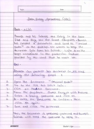 Nios Data Entry Operations 336 Solved Handwritten Assignment Scanned Pdf English Medium NIOS TMA 2025