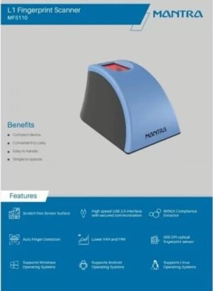 Mantra MFS 110 Latest Device L1 Fingerprint Scanner (Mantra Bio) - Image 4