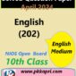 English 202 Nios Exam Solved Question Paper April 2024 Class 10