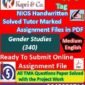 Nios Gender Studies 340 Solved Handwritten Assignment Scanned Pdf English Medium