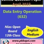 Data Entry Operation 632 Nios Exam Solved Question Paper April 2024 Class 12