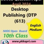 Desktop Publishing (DTP) 613 Nios Class 10 Exam Solved Question Paper April 2024