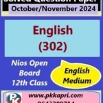 Nios English (302) Solved Question Paper November 2024 Exam Class 12