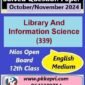 Nios Library And Information Science (339) Solved Question Paper November 2024 Exam Class 12