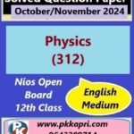 Nios Physics (312) Solved Question Paper November 2024 Exam Class 12