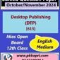 Nios Desktop Publishing (DTP) 613 Solved Question Paper November 2024 Exam Class 12