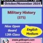 Nios Military History (375) Solved Question Paper November 2024 Exam Class 12