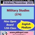 Nios Military Studies (374) Solved Question Paper November 2024 Exam Class 12