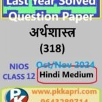 Nios Economics (318) Solved Question Paper Oct-November 2024 Exam Class 12