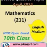 Mathematics 211 Nios Exam Solved Question Paper April 2024 Class 10