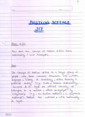 Nios Political Science 317 Solved Handwritten Assignment Scanned Pdf English Medium (NIOS TMA 2026)