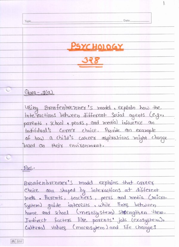 Nios Psychology 328 Solved Handwritten Assignment Scanned Pdf English Medium (NIOS TMA 2026)
