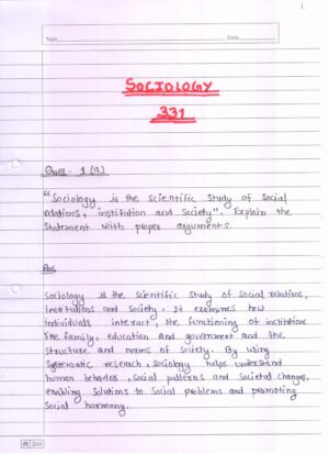 Nios Sociology 331 Solved Handwritten Assignment Scanned Pdf English Medium (NIOS TMA 2026)