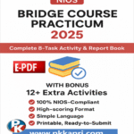 NIOS Bridge Course Practicum 2025 – Complete 8 Activity Solution Book + Bonus Activities