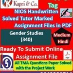 Nios Gender Studies 340 Solved Handwritten Assignment Scanned Pdf Hindi Medium (NIOS TMA 2026)