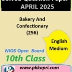 Nios Class 10 Bakery And Confectionery (256) Solved Paper April 2025