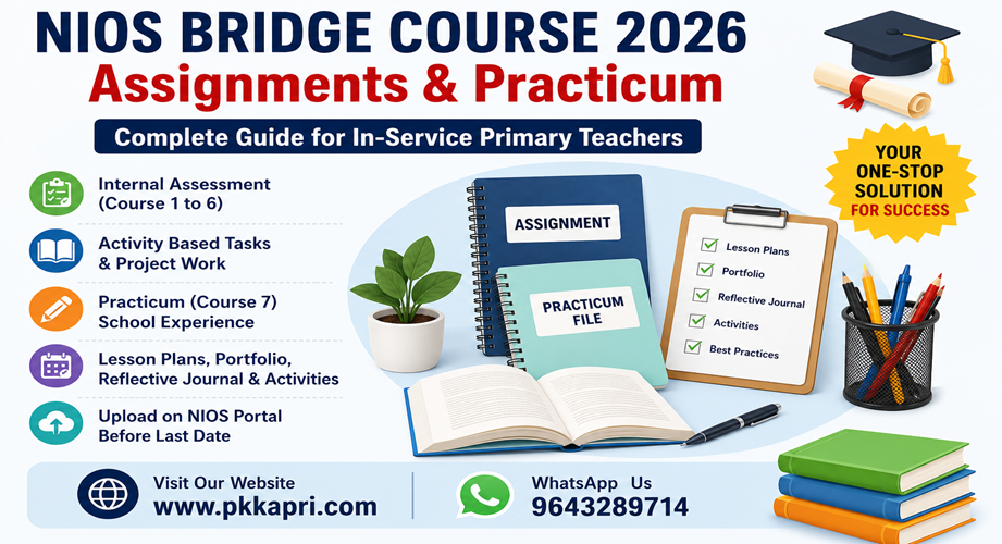 How to Make NIOS Bridge Course Assignments & Practicum (2026 Guide)