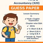 Nios Accountancy 320 Guess Paper with Solved Sample Paper PDF - English Medium