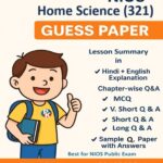 Nios Home Science 321 Guess Paper with Solved Sample Paper PDF - English Medium